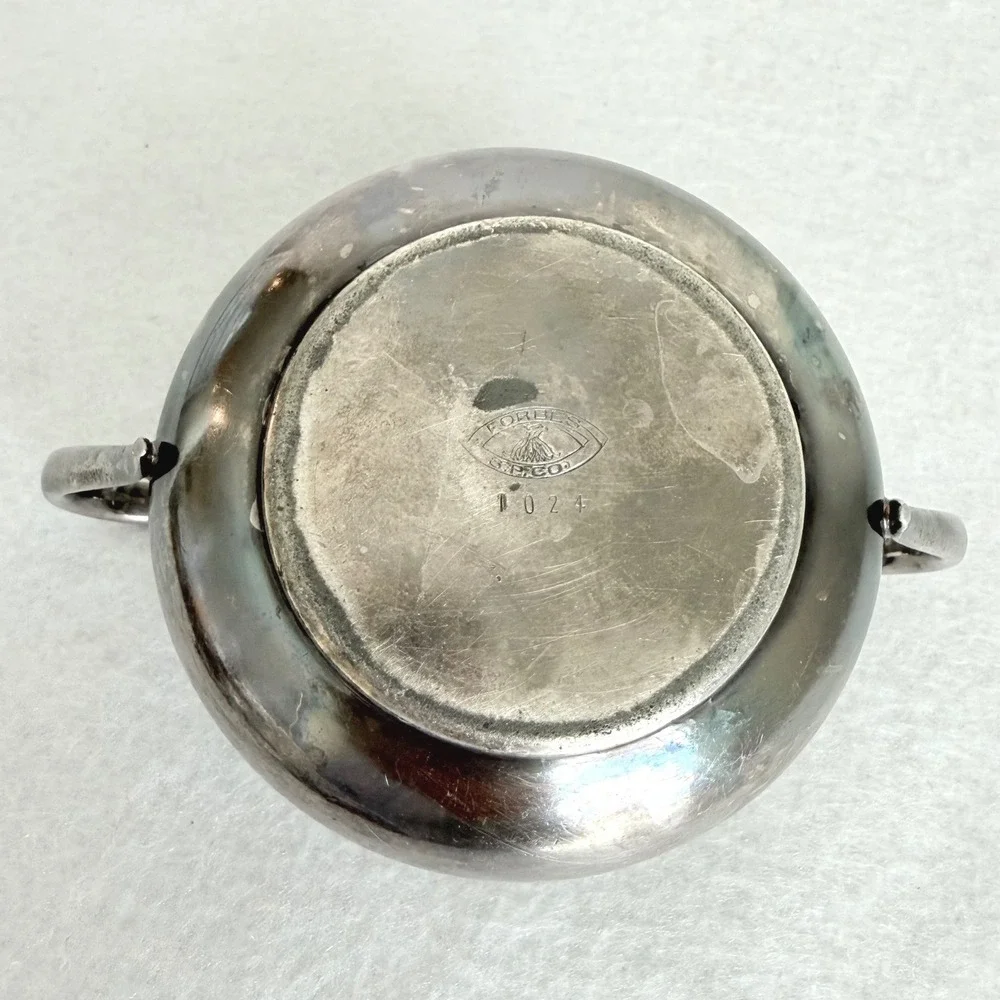 Antique Forbes Silver Co 1024 Silverplate Bowl Double Handle Early 1900s